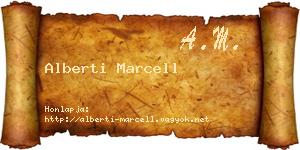 Alberti Marcell névjegykártya