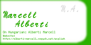 marcell alberti business card